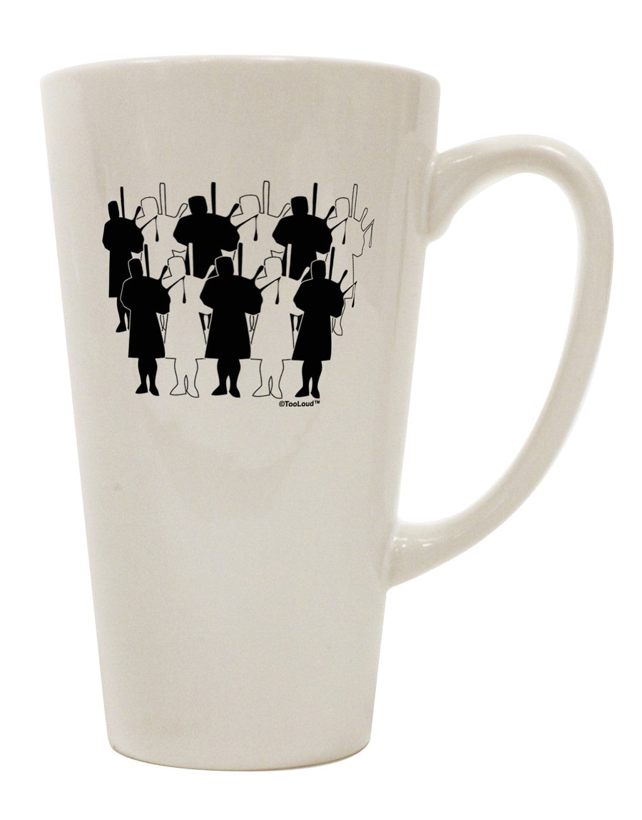 Conical Latte Coffee Mug - Expertly Crafted for Eleven Pipers Piping - TooLoud-Conical Latte Mug-TooLoud-White-Davson Sales