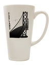 Conical Latte Coffee Mug - Expertly Crafted for Oakland's Textured Bay Bridge Views - TooLoud-Conical Latte Mug-TooLoud-White-Davson Sales