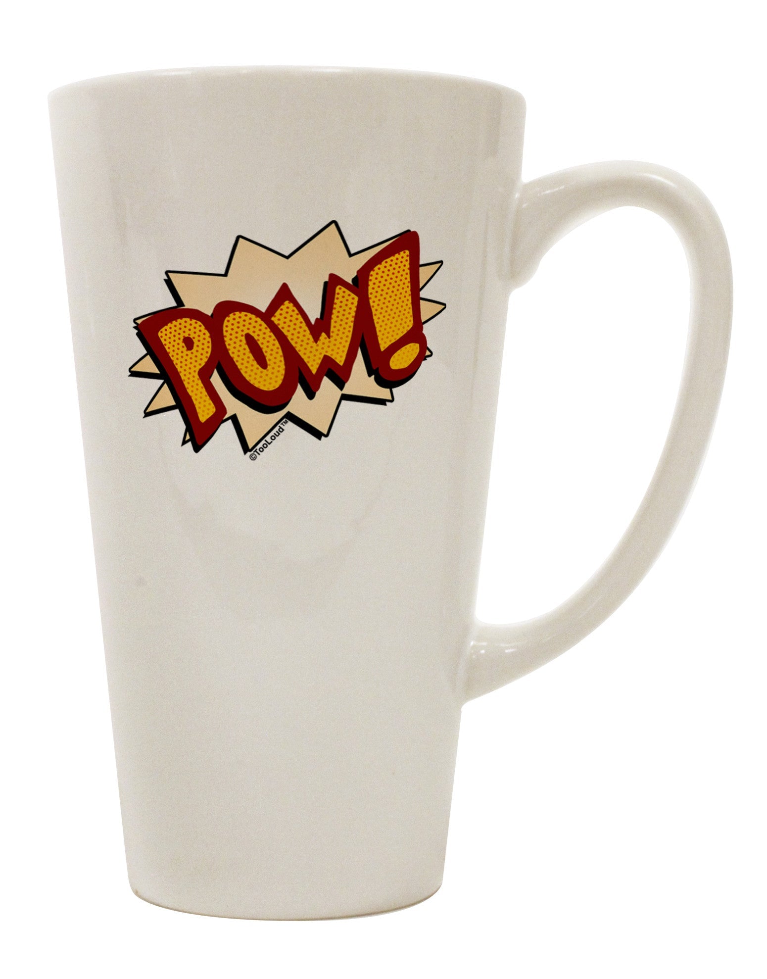 Conical Latte Coffee Mug - Expertly Crafted for Onomatopoeia Enthusiasts - TooLoud-Conical Latte Mug-TooLoud-White-Davson Sales