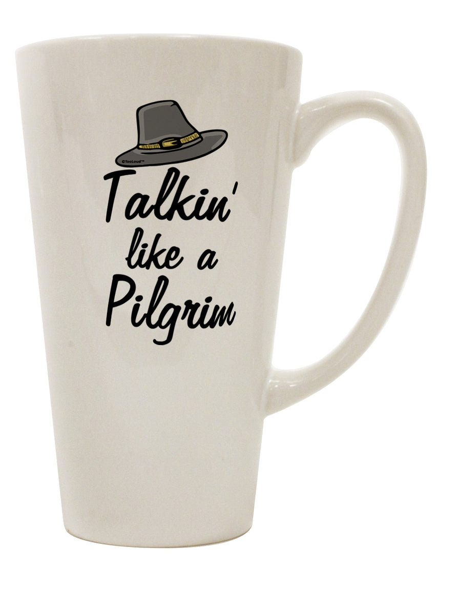 Conical Latte Coffee Mug - Expertly Crafted for Pilgrim Enthusiasts - TooLoud-Conical Latte Mug-TooLoud-Davson Sales