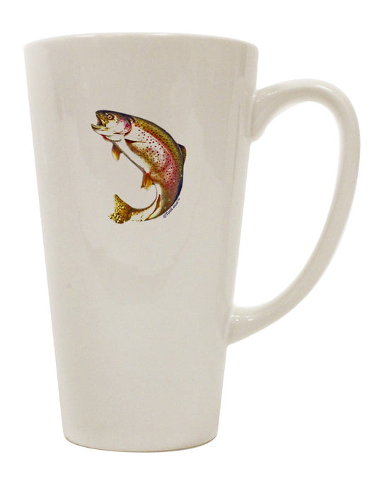 Conical Latte Coffee Mug - Expertly Crafted for Rainbow Trout Enthusiasts - TooLoud-Conical Latte Mug-TooLoud-White-Davson Sales