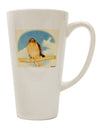 Conical Latte Coffee Mug - Expertly Crafted for Red-Tailed Hawk Enthusiasts - TooLoud-Conical Latte Mug-TooLoud-White-Davson Sales