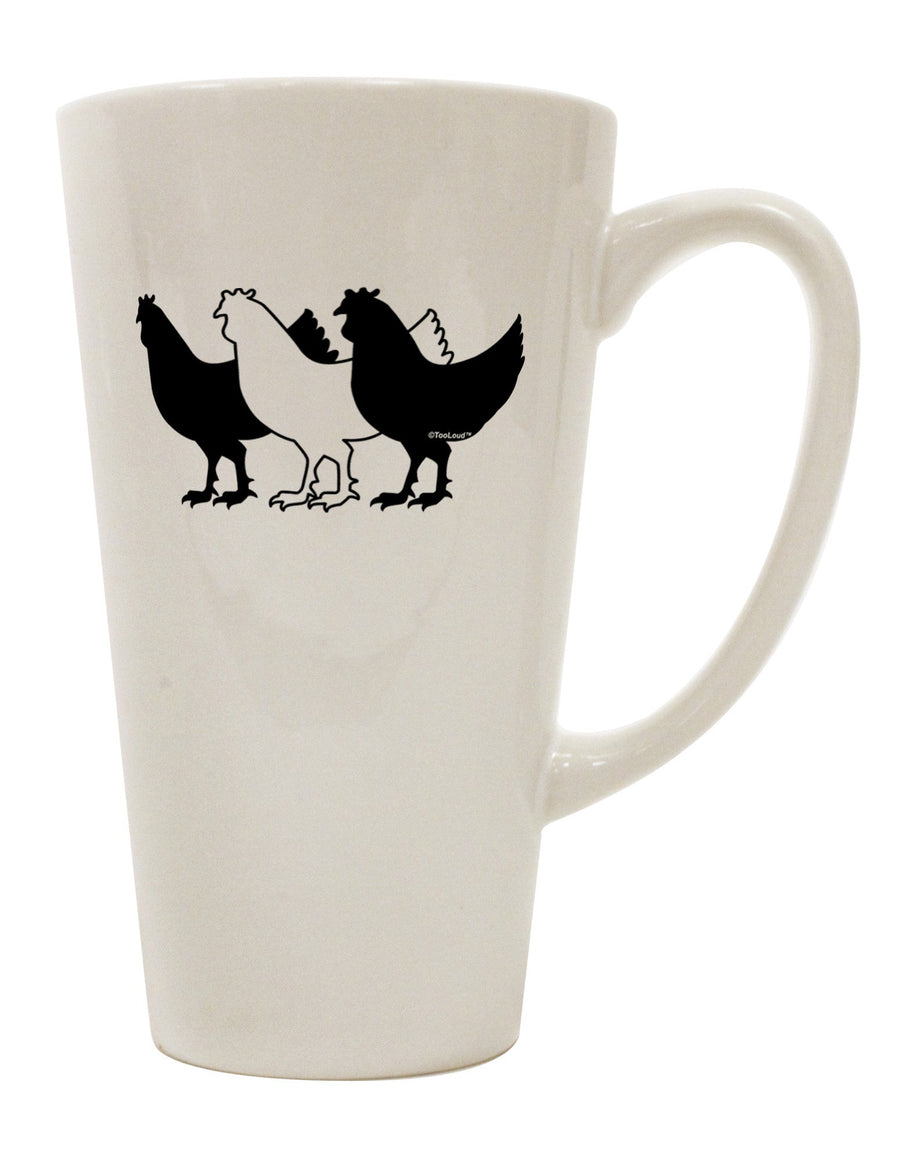 Conical Latte Coffee Mug - Expertly Crafted for the Discerning Connoisseur-Conical Latte Mug-TooLoud-White-Davson Sales