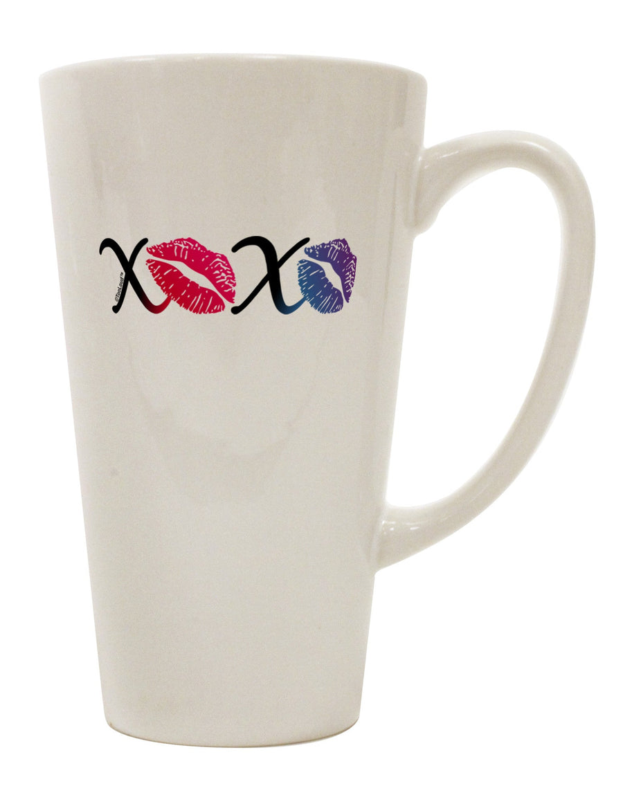 Conical Latte Coffee Mug - Expertly Crafted for XOXO Kisses - TooLoud-Conical Latte Mug-TooLoud-White-Davson Sales