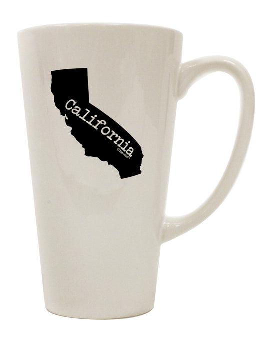 Conical Latte Coffee Mug - Expertly Crafted in the Shape of California, United States - TooLoud-Conical Latte Mug-TooLoud-White-Davson Sales