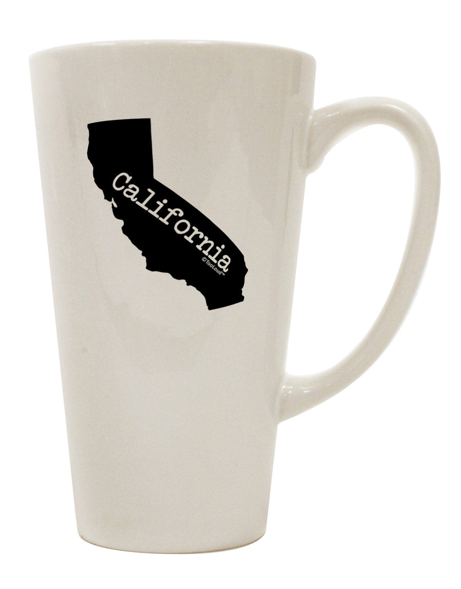 Conical Latte Coffee Mug - Expertly Crafted in the Shape of California, United States - TooLoud-Conical Latte Mug-TooLoud-White-Davson Sales