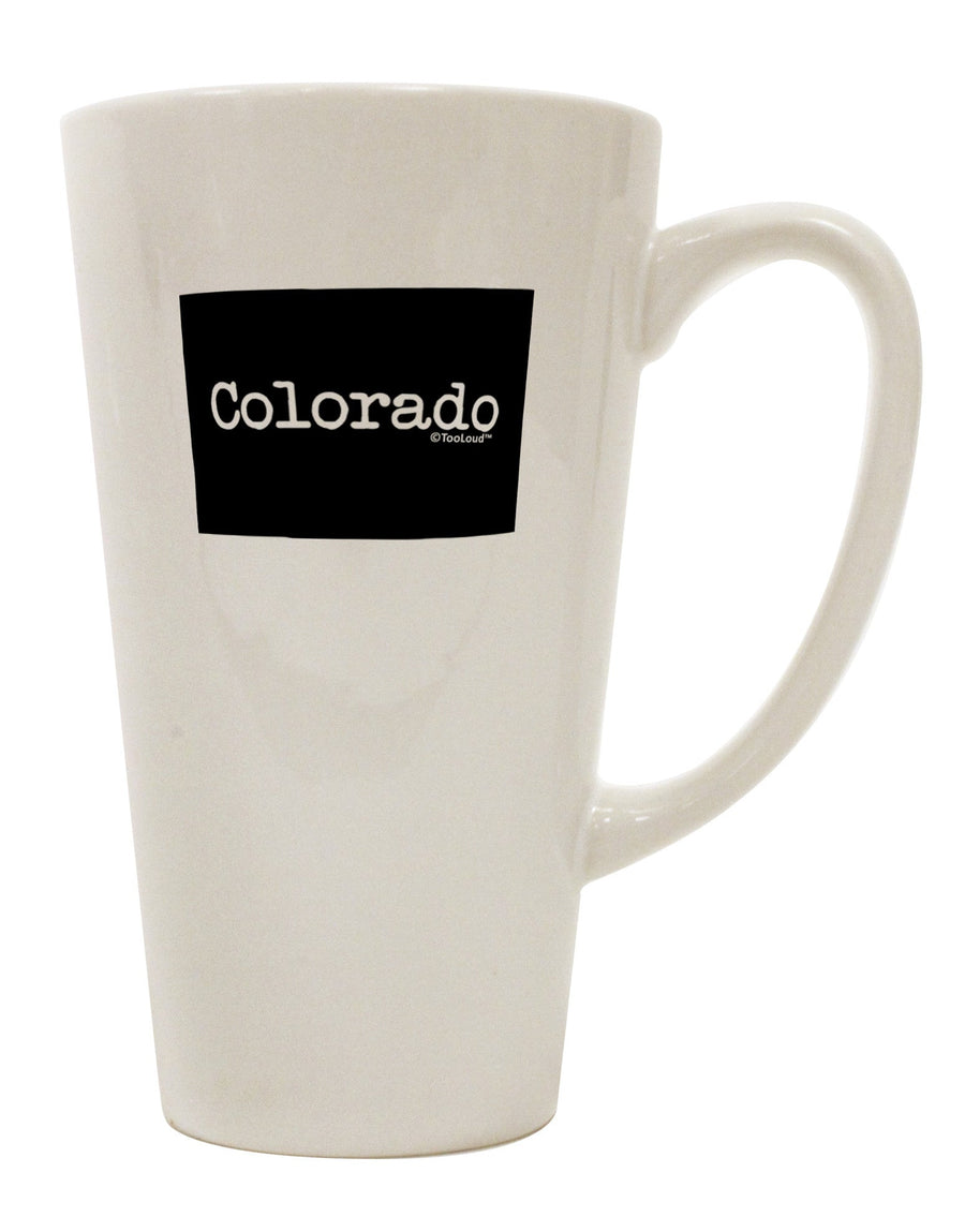 Conical Latte Coffee Mug - Expertly Crafted in the Shape of Colorado, United States - TooLoud-Conical Latte Mug-TooLoud-White-Davson Sales