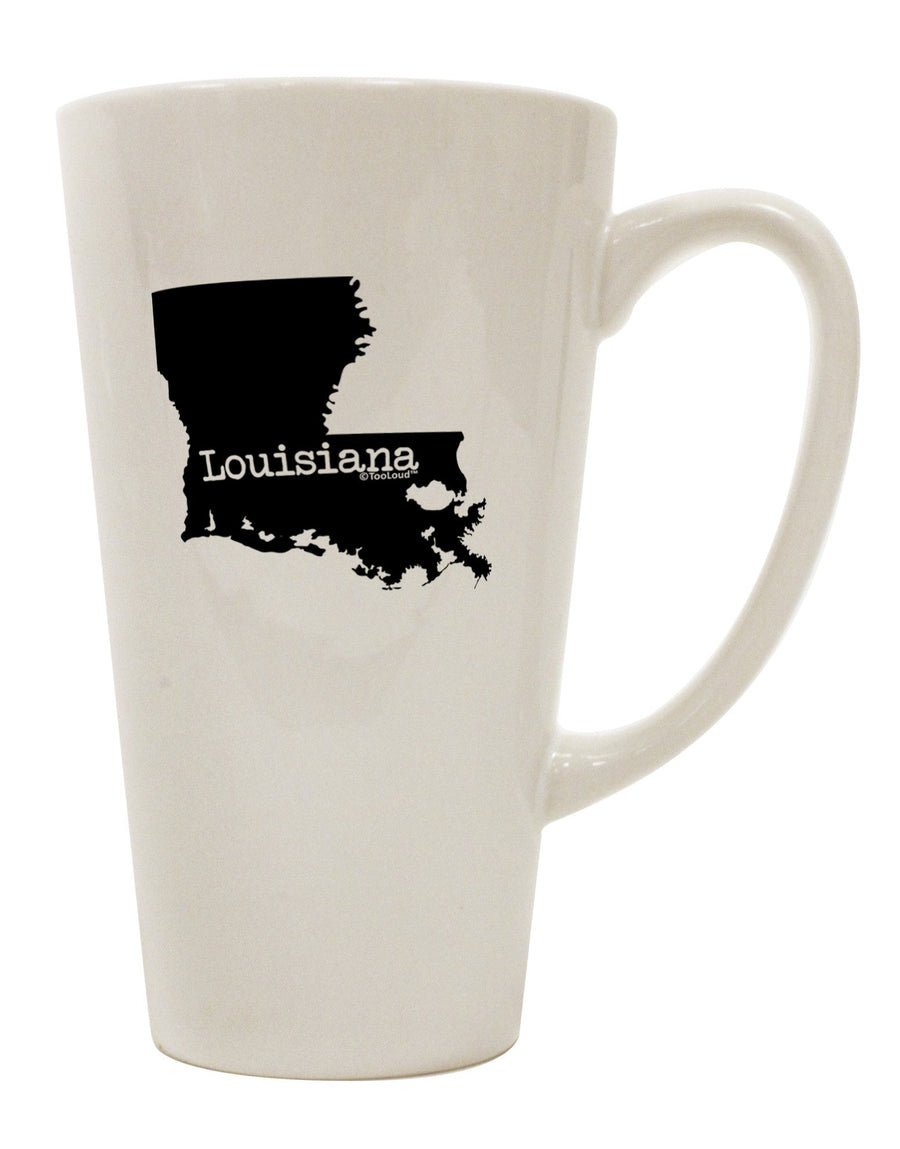 Conical Latte Coffee Mug - Expertly Crafted in the Shape of Louisiana, United States - TooLoud-Conical Latte Mug-TooLoud-White-Davson Sales