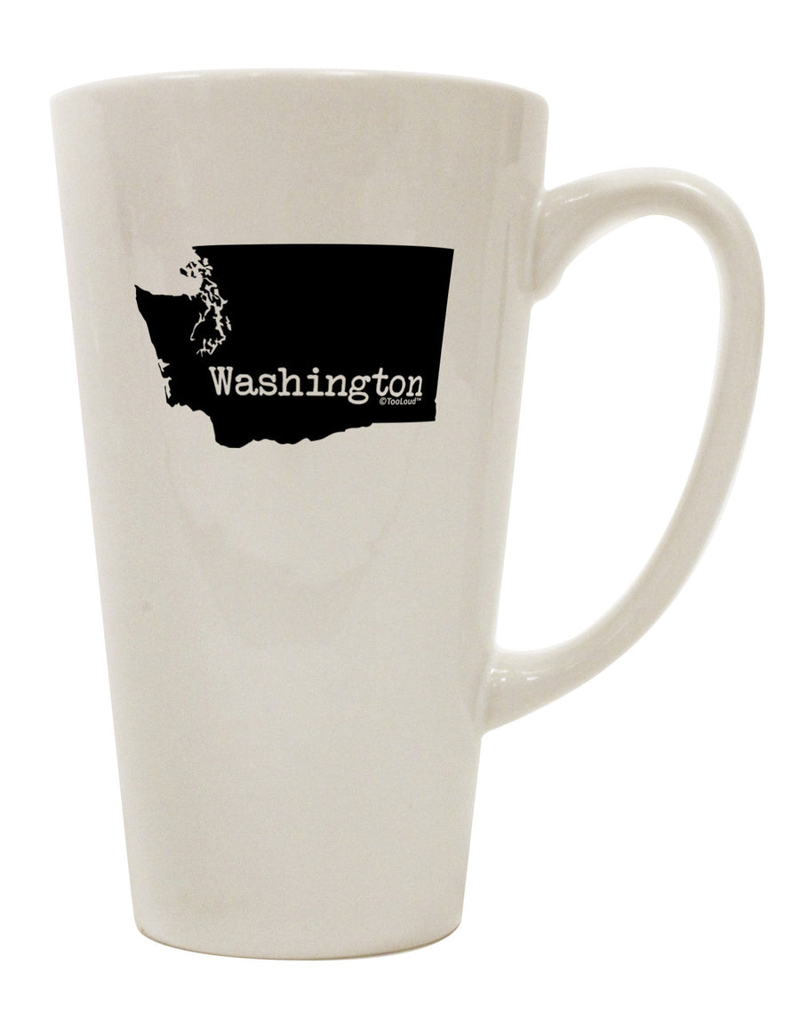 Conical Latte Coffee Mug - Expertly Crafted in the Shape of Washington, United States - TooLoud-Conical Latte Mug-TooLoud-White-Davson Sales