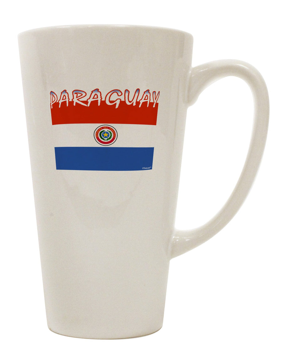 Conical Latte Coffee Mug featuring the Paraguay Flag - TooLoud-Conical Latte Mug-TooLoud-White-Davson Sales