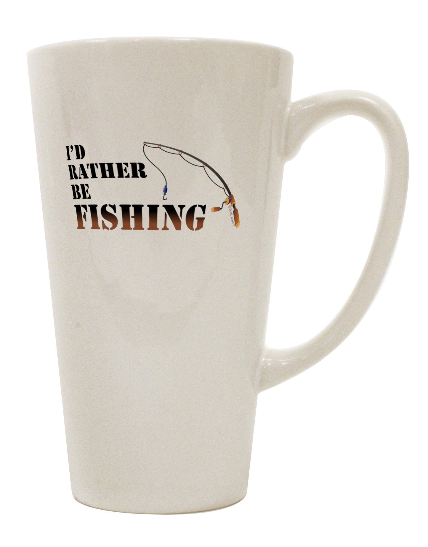 Conical Latte Coffee Mug for Avid Anglers - TooLoud-Conical Latte Mug-TooLoud-White-Davson Sales