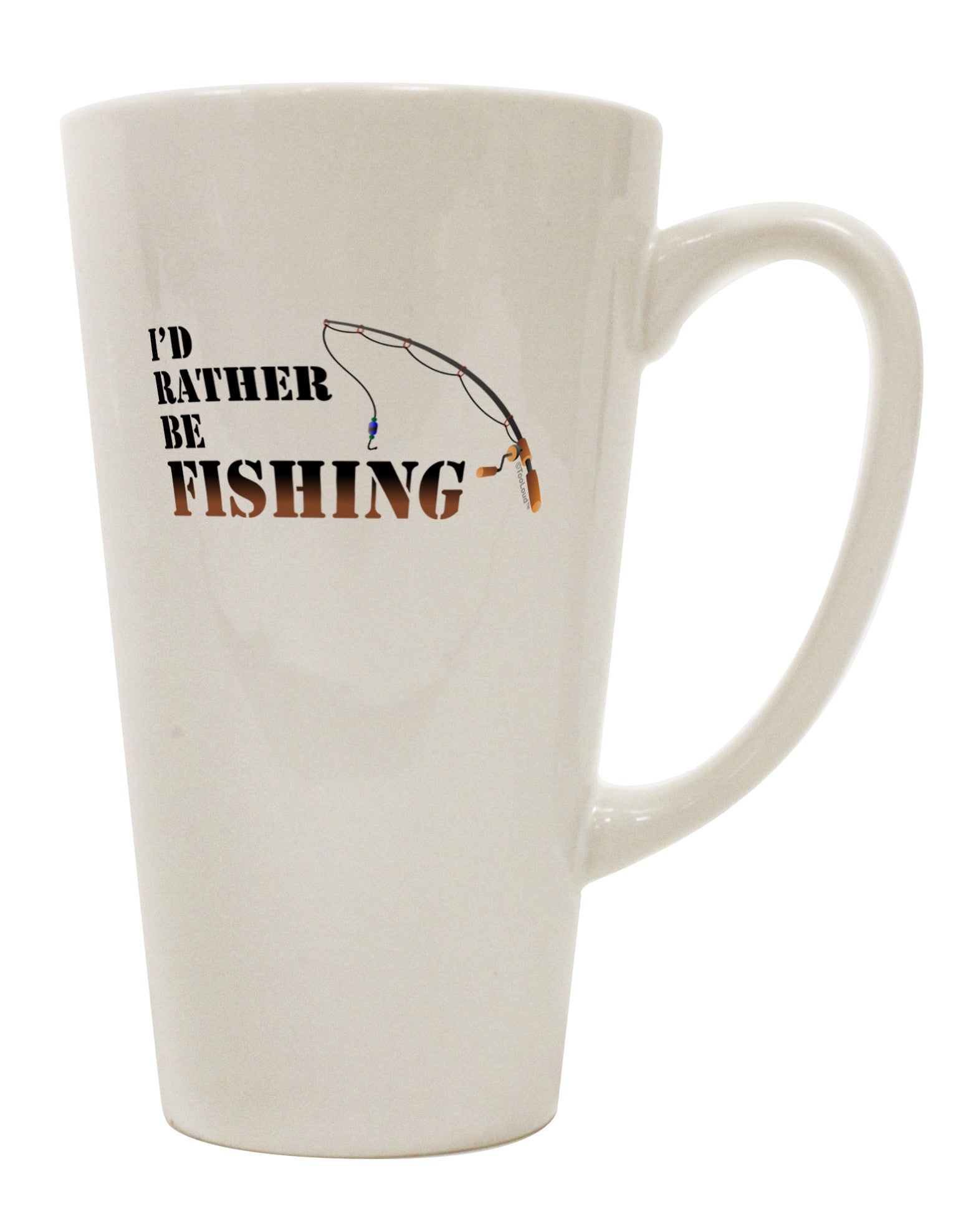 Conical Latte Coffee Mug for Avid Anglers - TooLoud-Conical Latte Mug-TooLoud-White-Davson Sales