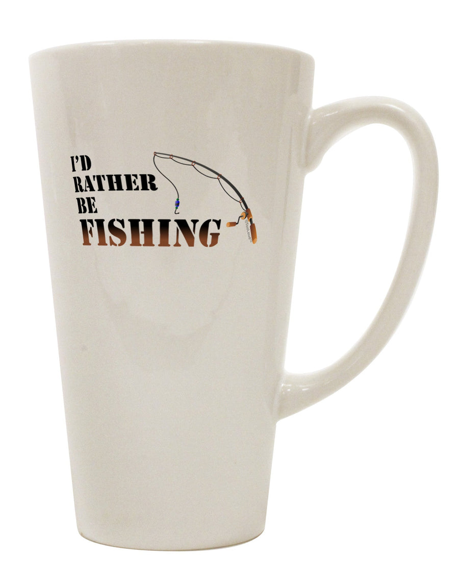 Conical Latte Coffee Mug for Avid Anglers - TooLoud-Conical Latte Mug-TooLoud-White-Davson Sales