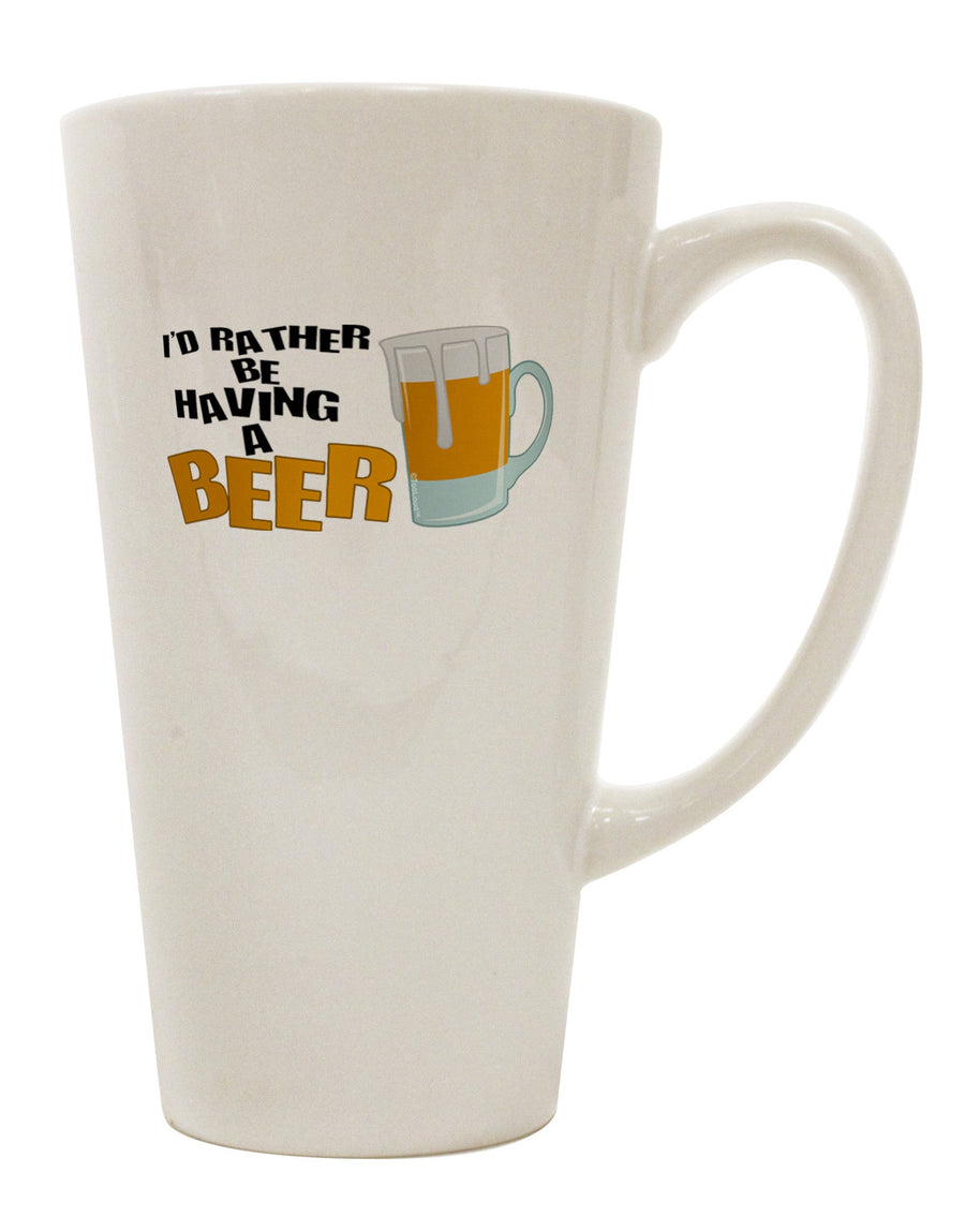 Conical Latte Coffee Mug for Beer Enthusiasts - TooLoud-Conical Latte Mug-TooLoud-White-Davson Sales