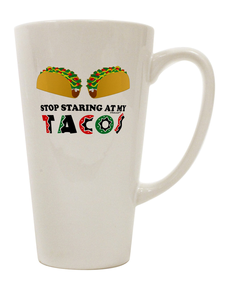 Conical Latte Coffee Mug for Enjoying Tacos - TooLoud-Conical Latte Mug-TooLoud-White-Davson Sales