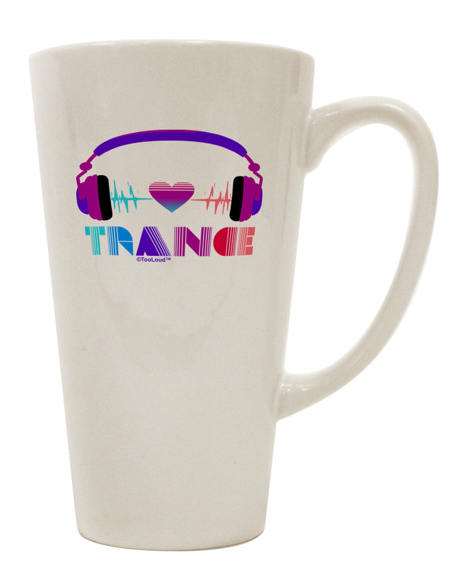 Conical Latte Coffee Mug for Heart Trance Enthusiasts - TooLoud-Conical Latte Mug-TooLoud-White-Davson Sales