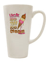 Conical Latte Coffee Mug for Ice Cream Lovers - TooLoud-Conical Latte Mug-TooLoud-White-Davson Sales