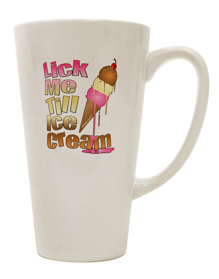 Conical Latte Coffee Mug for Ice Cream Lovers - TooLoud-Conical Latte Mug-TooLoud-White-Davson Sales