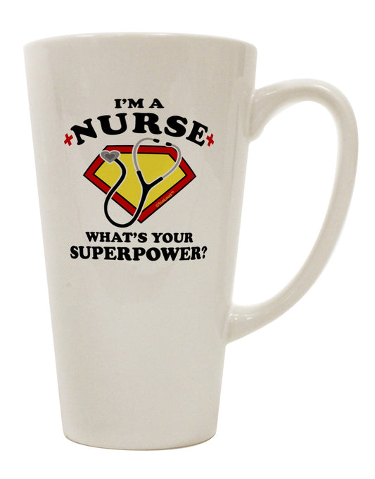 Conical Latte Coffee Mug for Nurses - Unleash Your Superpower! - TooLoud-Conical Latte Mug-TooLoud-White-Davson Sales