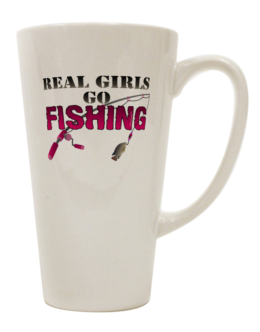 Conical Latte Coffee Mug for Passionate Female Anglers - TooLoud-Conical Latte Mug-TooLoud-White-Davson Sales