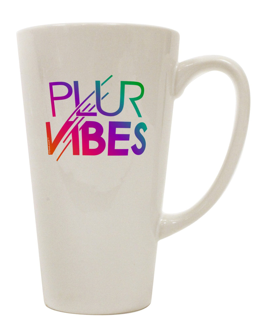 Conical Latte Coffee Mug for PLUR Vibes - Expertly Crafted Drinkware TooLoud-Conical Latte Mug-TooLoud-White-Davson Sales