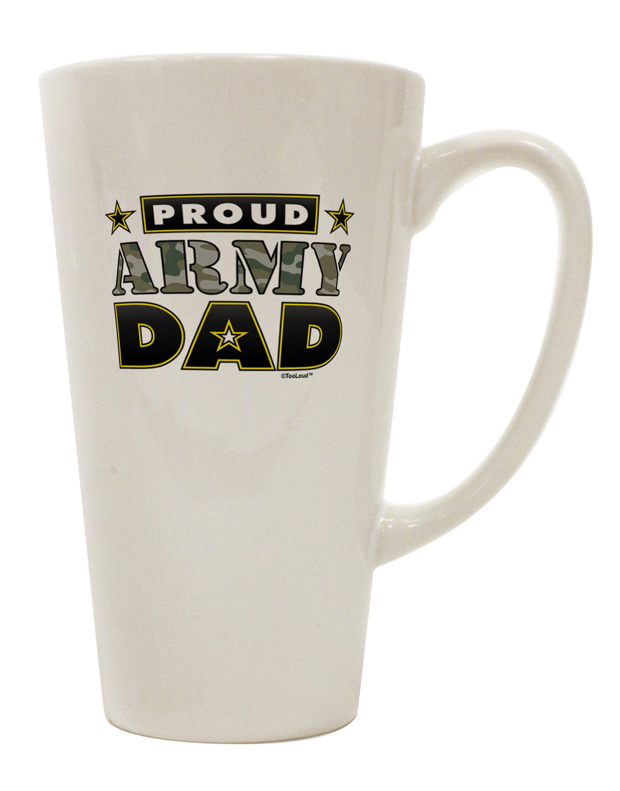 Conical Latte Coffee Mug for Proud Army Dads - TooLoud-Conical Latte Mug-TooLoud-White-Davson Sales