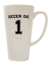 Conical Latte Coffee Mug for Soccer Dads - Expertly Crafted by TooLoud-Conical Latte Mug-TooLoud-White-Davson Sales