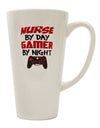 Conical Latte Coffee Mug for the Dedicated Nurse and Passionate Gamer - TooLoud-Conical Latte Mug-TooLoud-White-Davson Sales