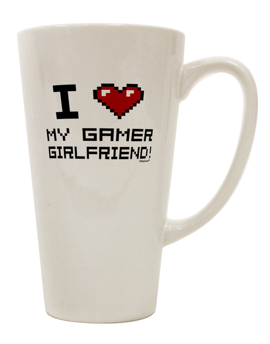 Conical Latte Coffee Mug for the Devoted Gamer Girlfriend - TooLoud-Conical Latte Mug-TooLoud-White-Davson Sales