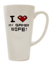 Conical Latte Coffee Mug for the Devoted Gamer Wife - TooLoud-Conical Latte Mug-TooLoud-White-Davson Sales