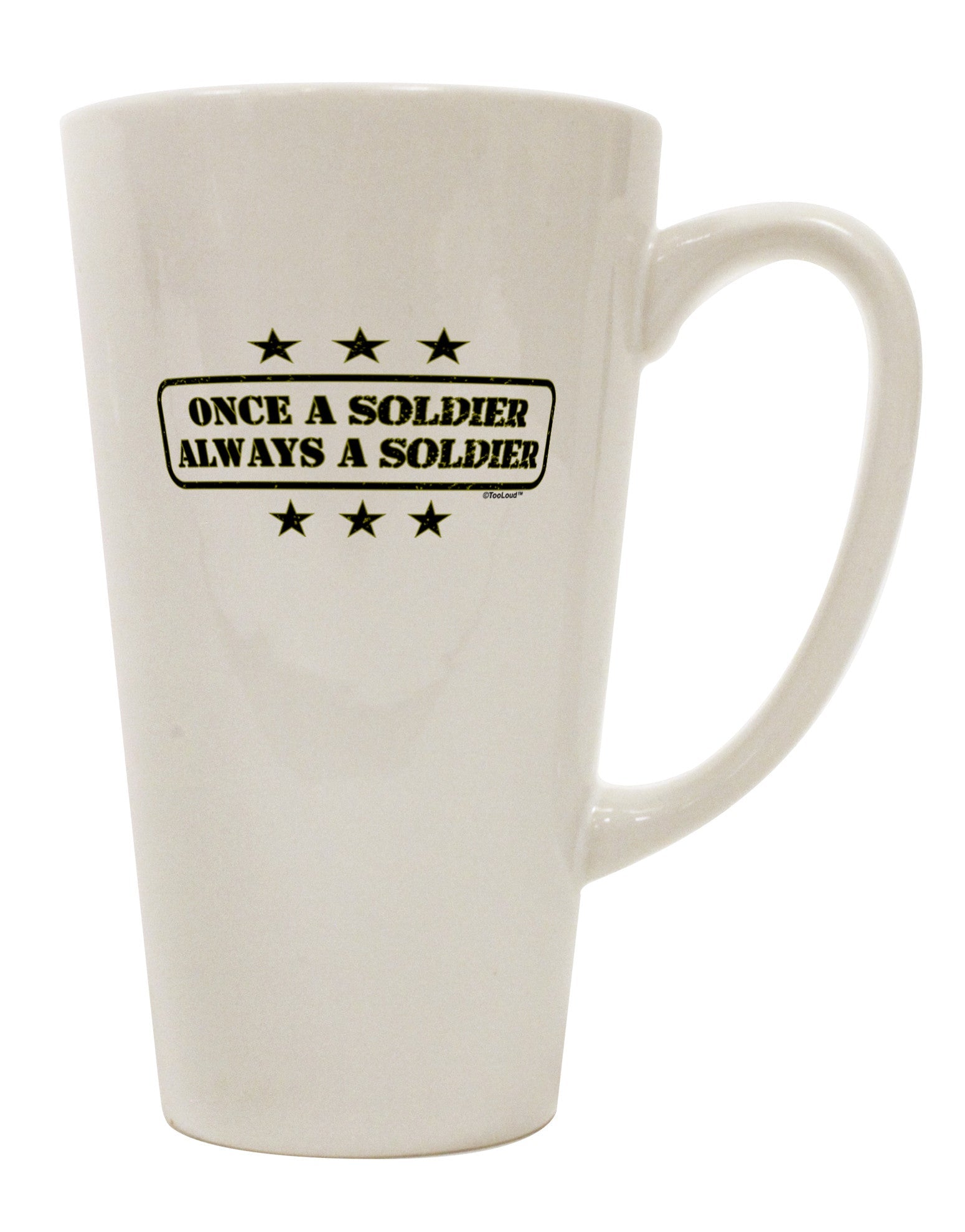 Conical Latte Coffee Mug for the Discerning Soldier - TooLoud-Conical Latte Mug-TooLoud-White-Davson Sales