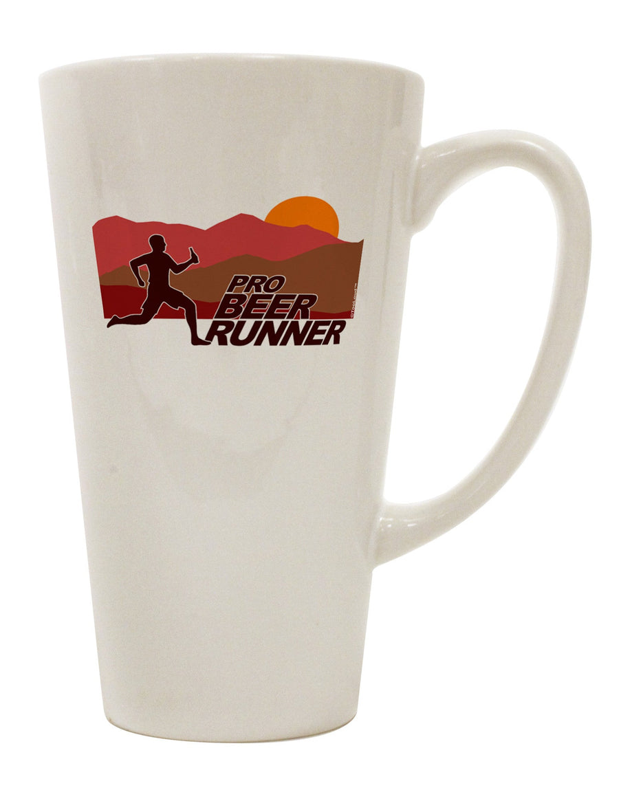 Conical Latte Coffee Mug for the Pro Beer Runner Man - TooLoud-Conical Latte Mug-TooLoud-White-Davson Sales