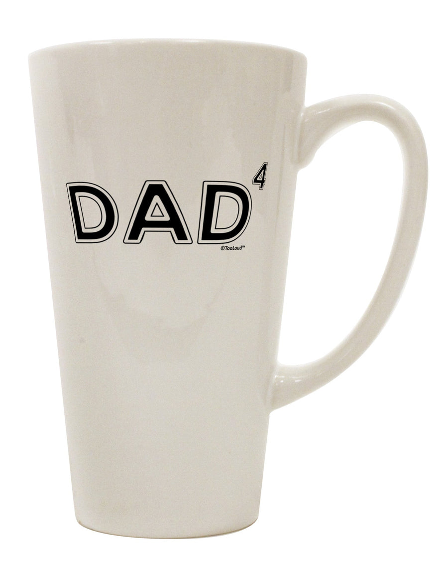 Conical Latte Coffee Mug for the Ultimate Dad of Four - TooLoud-Conical Latte Mug-TooLoud-White-Davson Sales