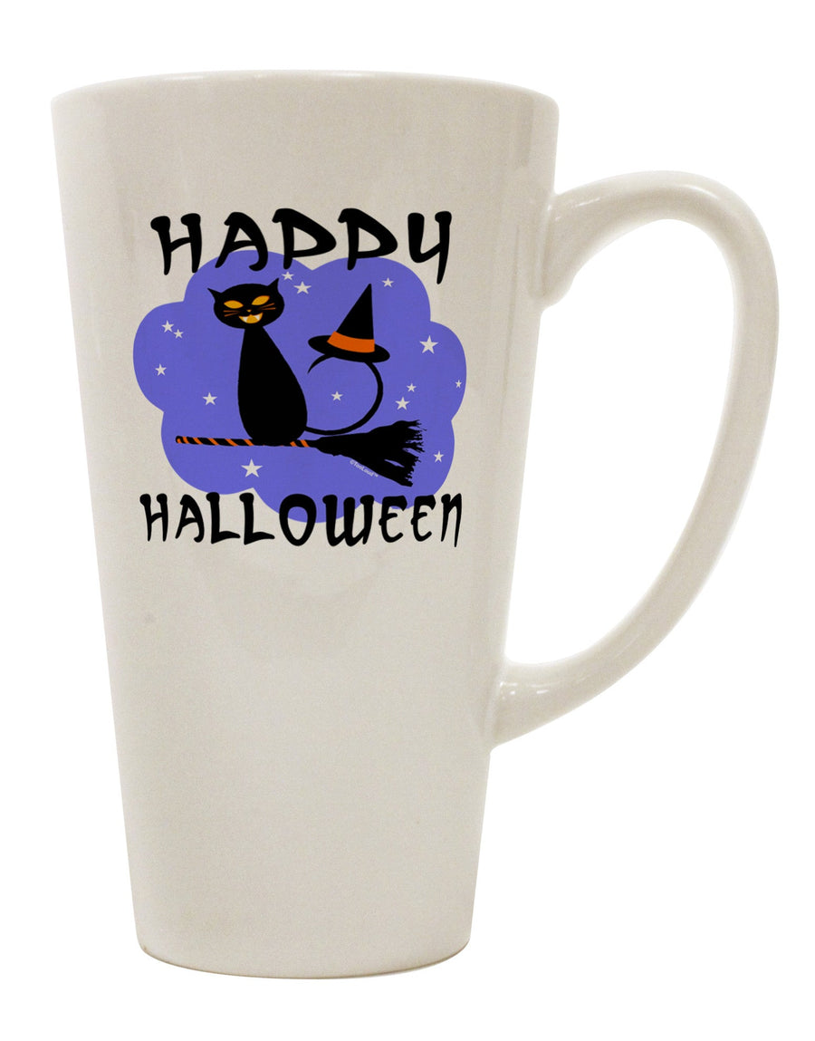 Conical Latte Coffee Mug for the Witch Cat Enthusiast - TooLoud-Conical Latte Mug-TooLoud-White-Davson Sales