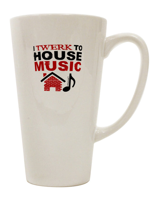 Conical Latte Coffee Mug for Twerk To House Enthusiasts - TooLoud-Conical Latte Mug-TooLoud-White-Davson Sales