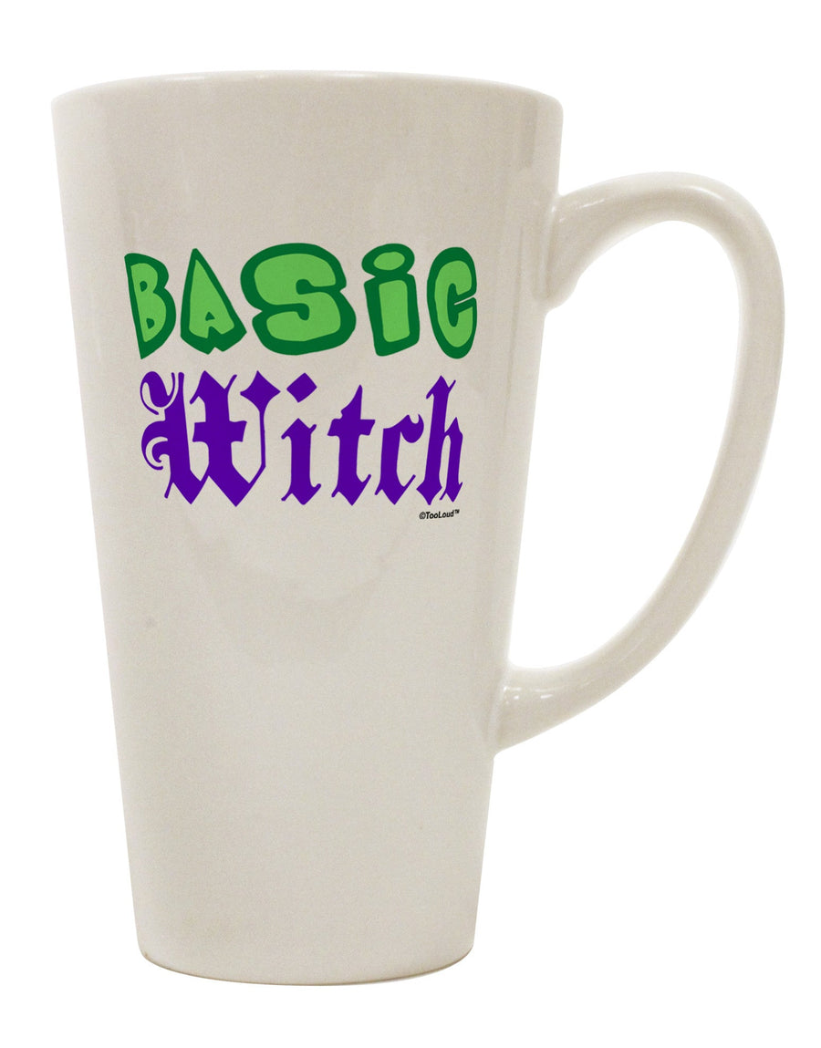Conical Latte Coffee Mug in Basic Witch Green - Expertly Crafted Drinkware TooLoud-Conical Latte Mug-TooLoud-White-Davson Sales