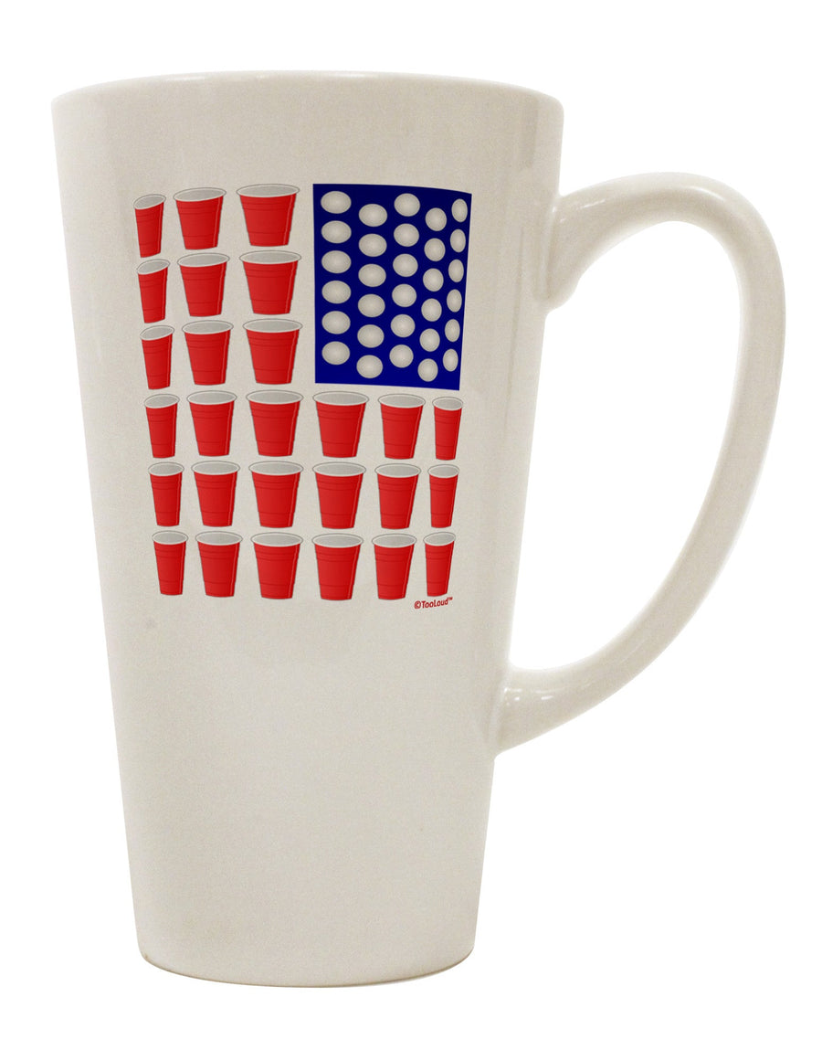 Conical Latte Coffee Mug - Perfect for Beer Pong Enthusiasts! - TooLoud-Conical Latte Mug-TooLoud-White-Davson Sales