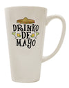 Conical Latte Coffee Mug - Perfect for Celebrating Drinko De Mayo! - TooLoud-Conical Latte Mug-TooLoud-White-Davson Sales