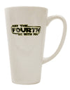 Conical Latte Coffee Mug - Perfect for Celebrating May the Fourth-Conical Latte Mug-TooLoud-White-Davson Sales