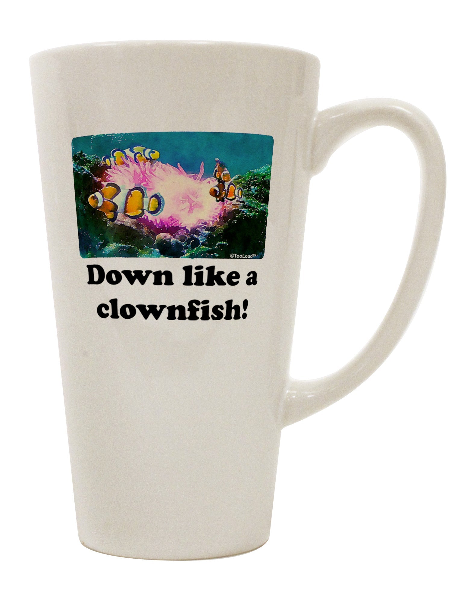 Conical Latte Coffee Mug - Perfect for Clownfish Lovers! - TooLoud-Conical Latte Mug-TooLoud-White-Davson Sales