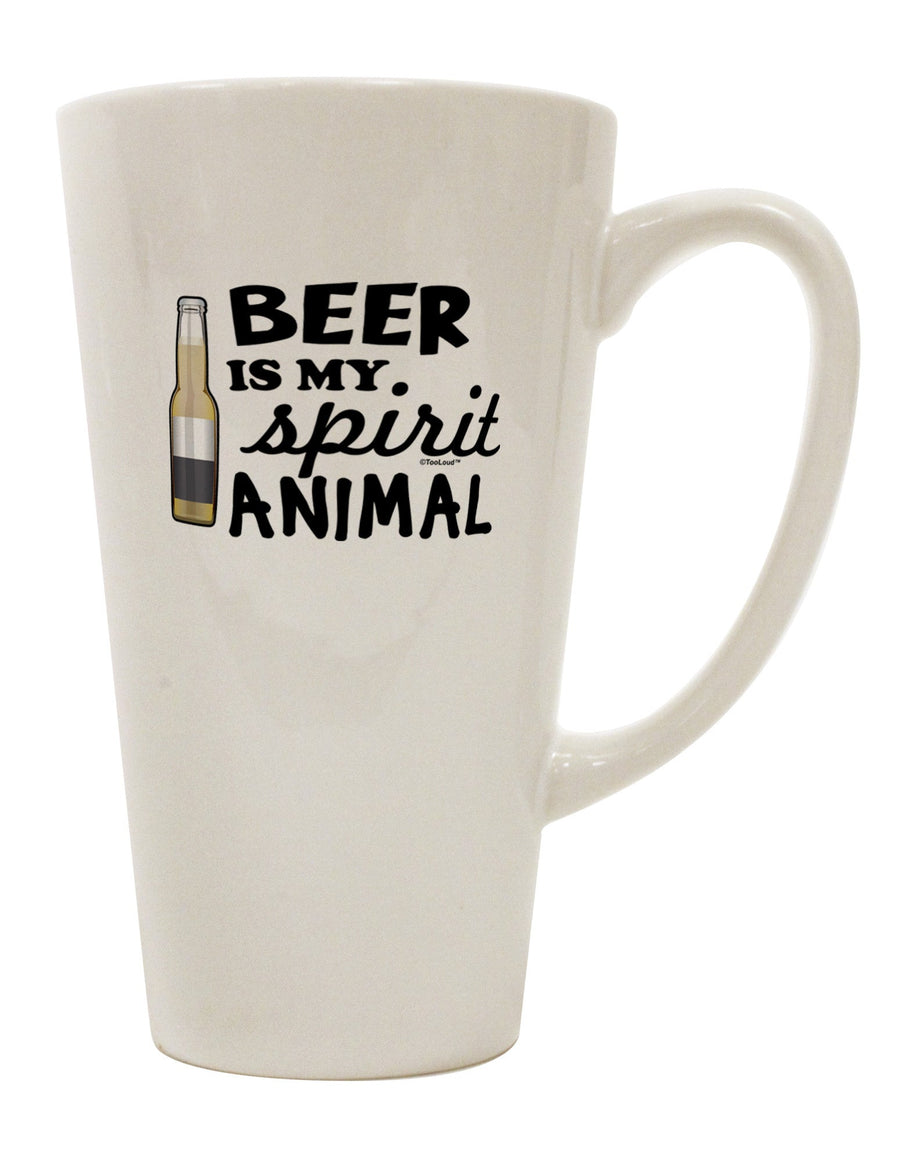 Conical Latte Coffee Mug - Perfect for Embracing Your Inner Beer Connoisseur-Conical Latte Mug-TooLoud-White-Davson Sales