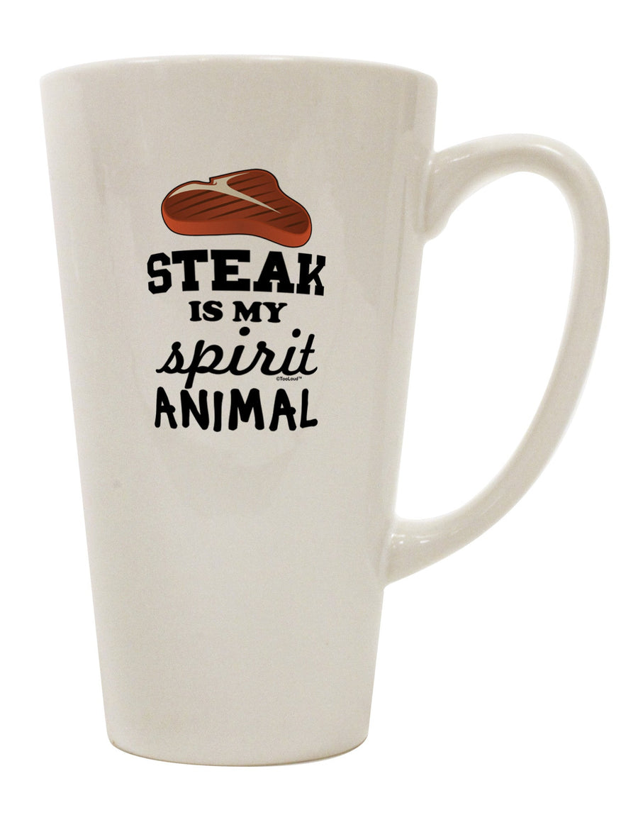 Conical Latte Coffee Mug - Perfect for Embracing Your Inner Steak Lover-Conical Latte Mug-TooLoud-White-Davson Sales