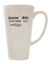 Conical Latte Coffee Mug - Perfect for Error 404 Costume Enthusiasts - TooLoud-Conical Latte Mug-TooLoud-White-Davson Sales