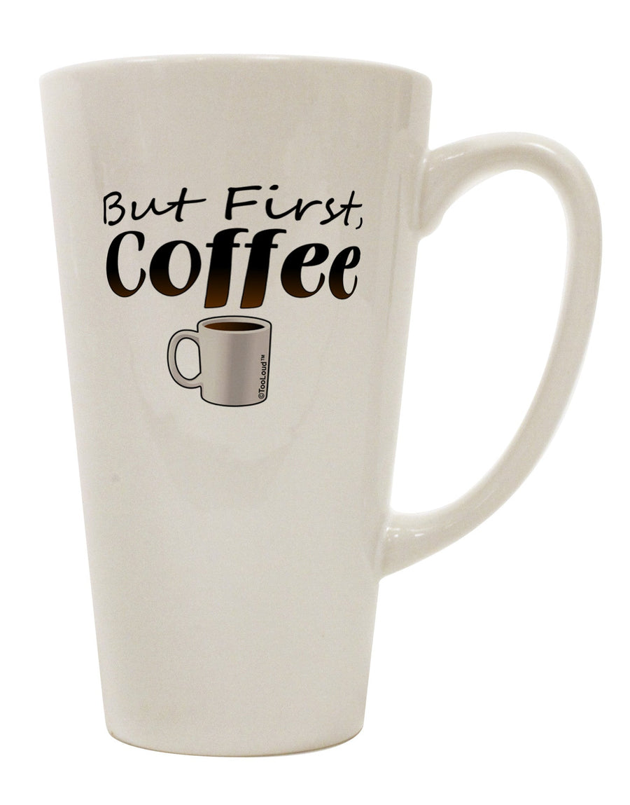 Conical Latte Coffee Mug - Perfect for Savoring Your Morning Brew TooLoud-Conical Latte Mug-TooLoud-White-Davson Sales