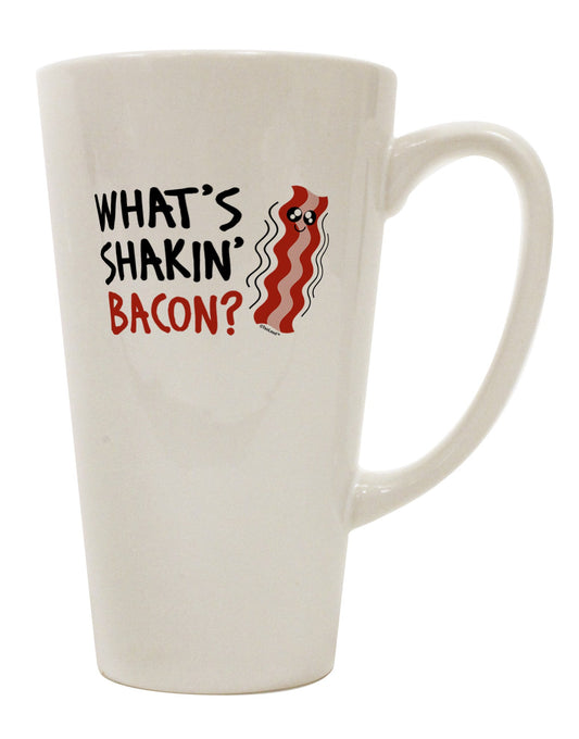 Conical Latte Coffee Mug - Perfect for Shakin' Bacon Moments TooLoud-Conical Latte Mug-TooLoud-White-Davson Sales