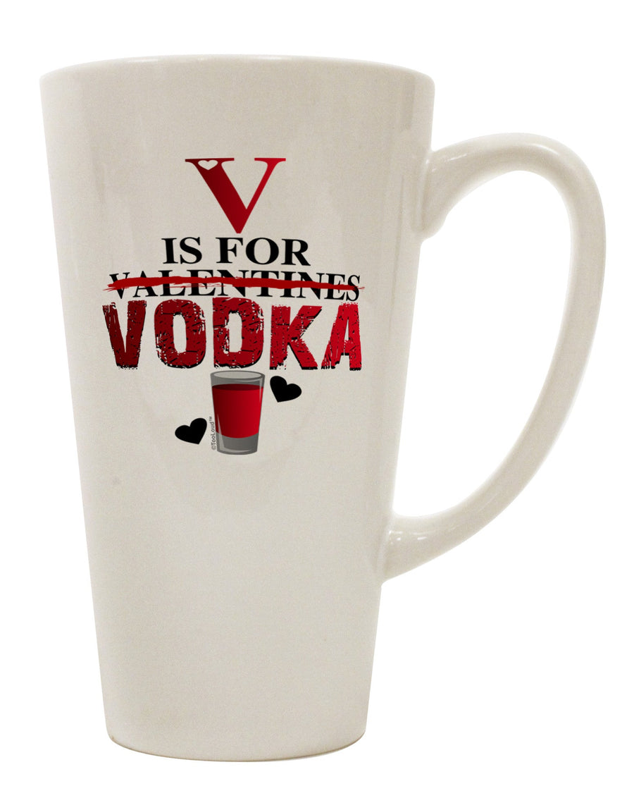 Conical Latte Coffee Mug - Perfect for Vodka Enthusiasts - TooLoud-Conical Latte Mug-TooLoud-White-Davson Sales