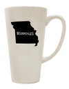 Conical Latte Coffee Mug - Showcasing the Iconic Shape of Missouri, United States - TooLoud-Conical Latte Mug-TooLoud-White-Davson Sales