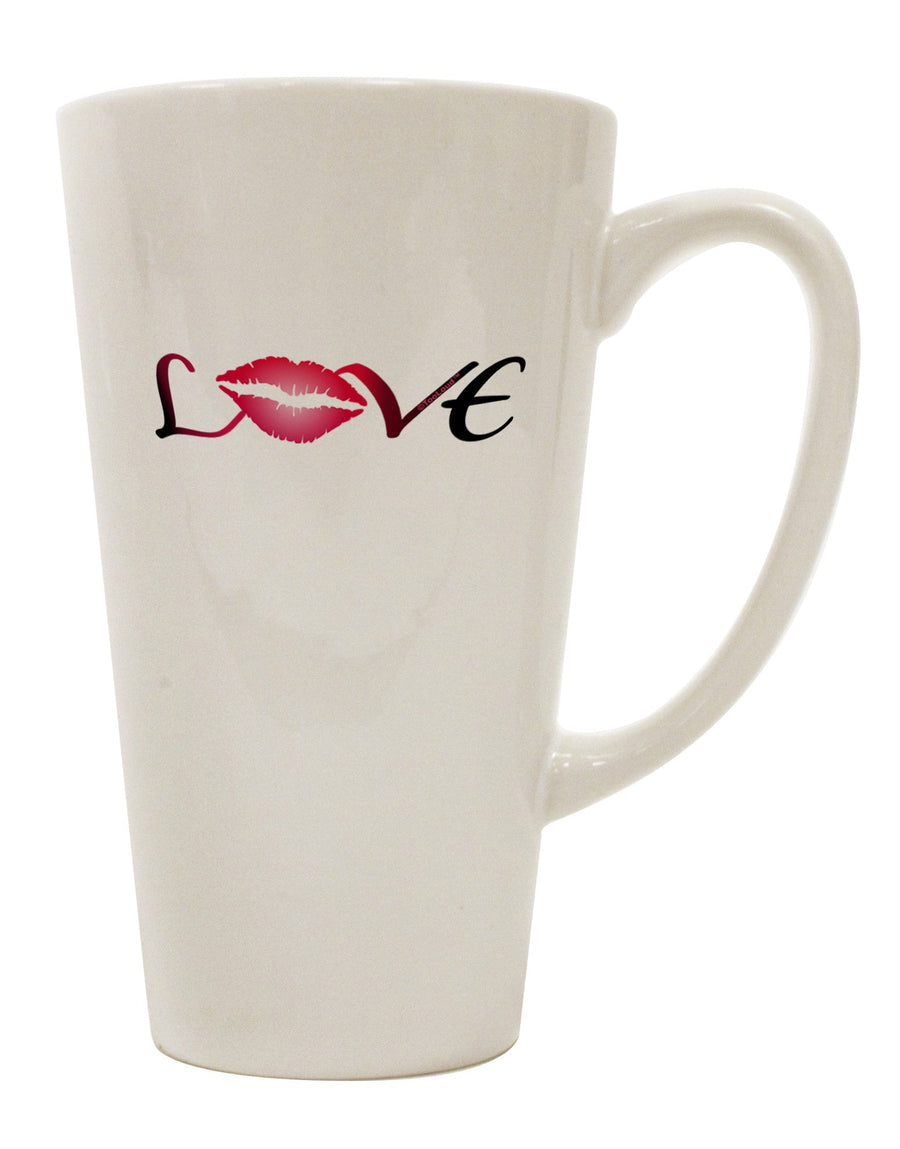 Conical Latte Coffee Mug - The Perfect Blend of Love and Kiss - TooLoud-Conical Latte Mug-TooLoud-White-Davson Sales