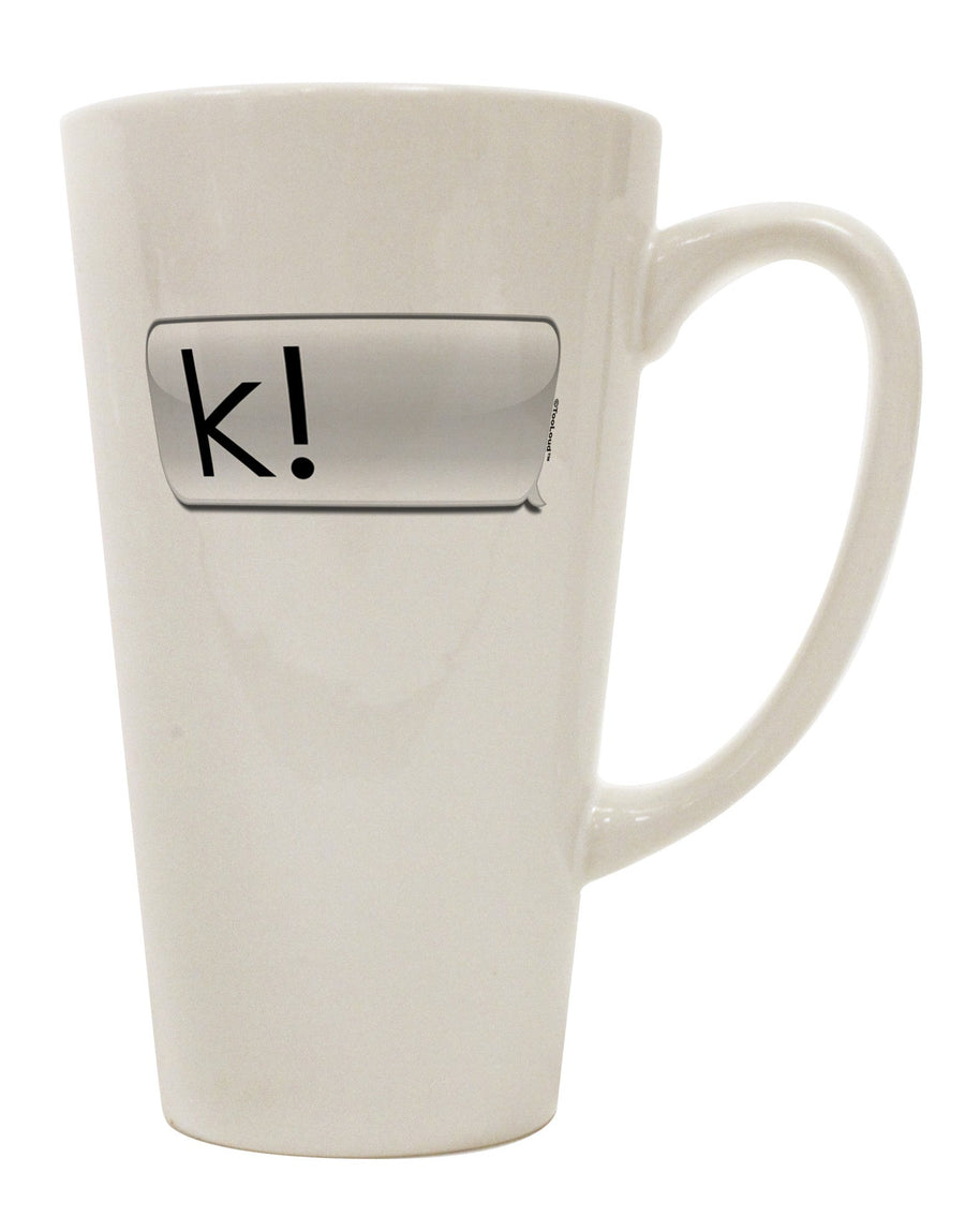 Conical Latte Coffee Mug - The Perfect Drinkware for Coffee Enthusiasts TooLoud-Conical Latte Mug-TooLoud-White-Davson Sales