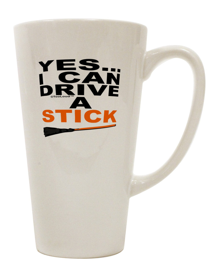 Conical Latte Coffee Mug - The Perfect Drinkware for Drive Stick Enthusiasts - TooLoud-Conical Latte Mug-TooLoud-White-Davson Sales